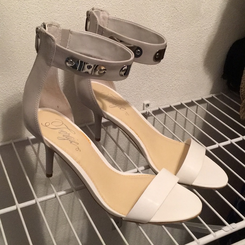 White/Grey Heels
